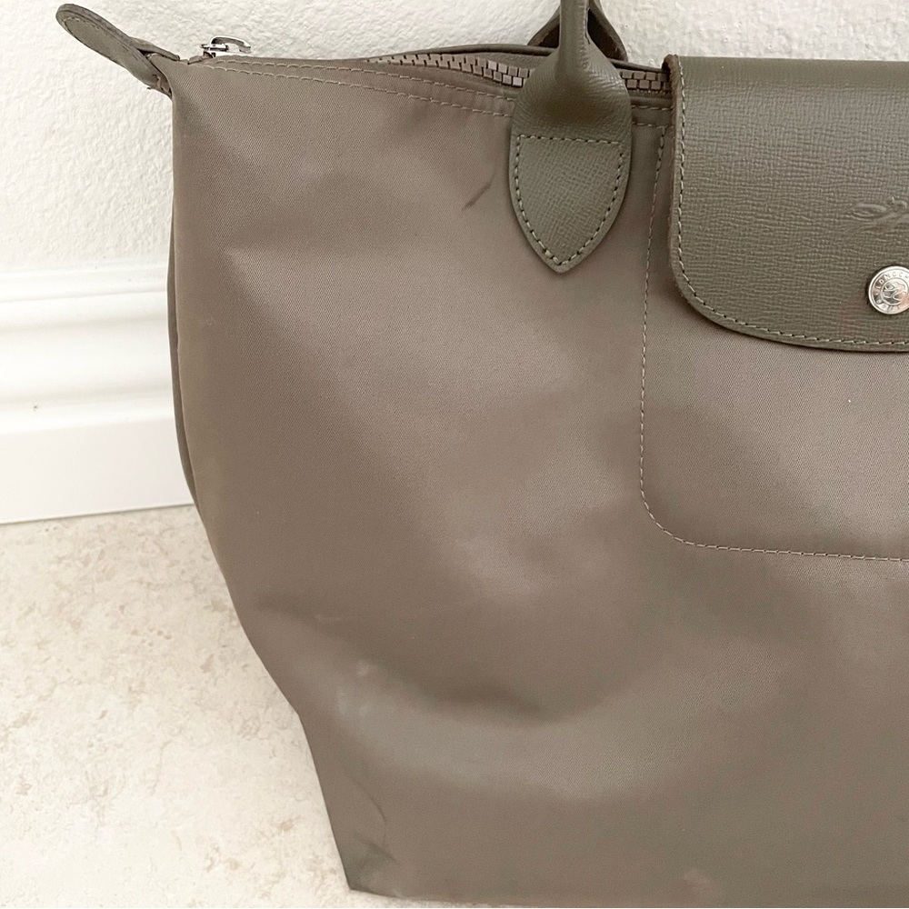 Longchamp Le pliage medium long handle canvas tote - Picture 3 of 12